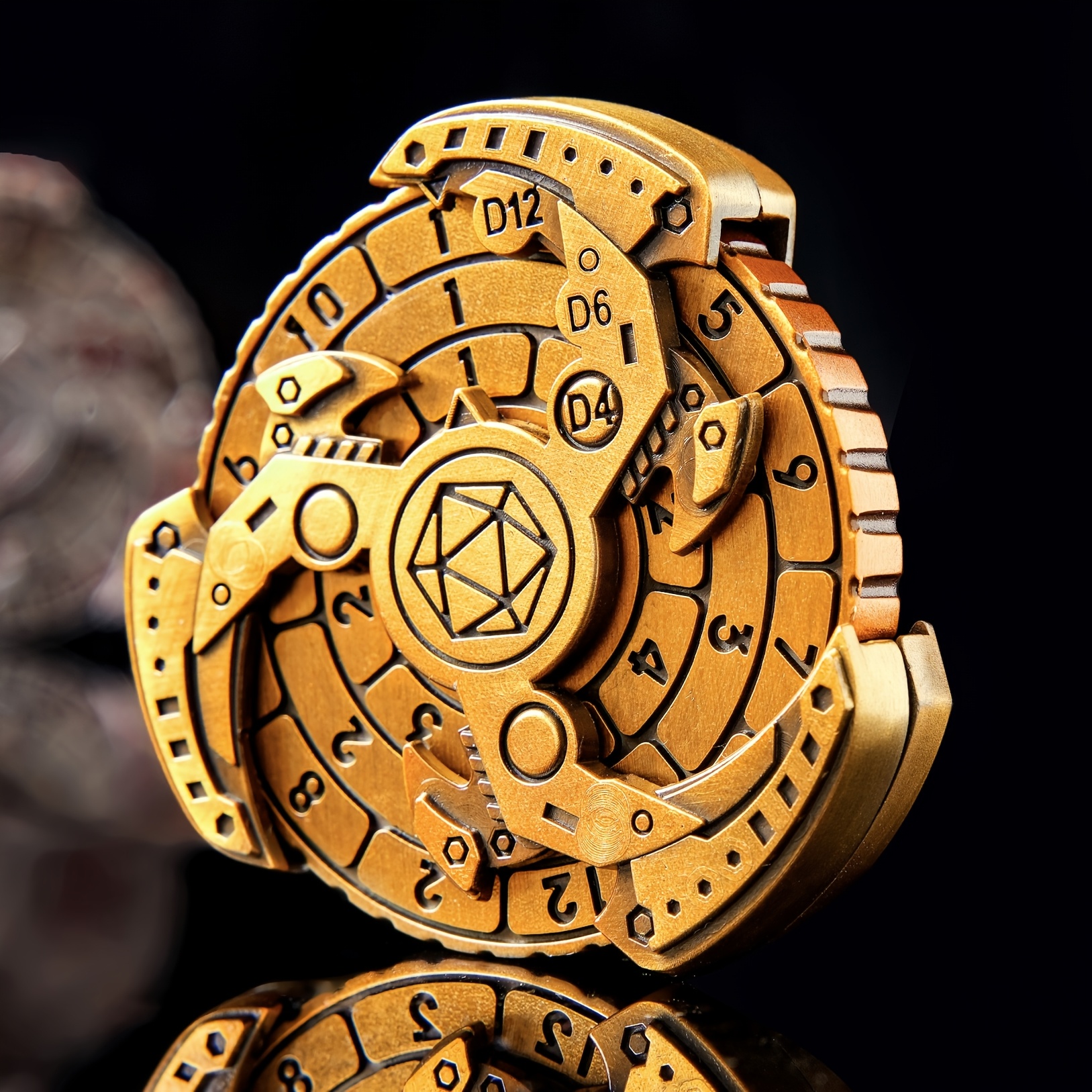 Wanddobbelstenen voor kerkers en draken, unieke roulette dobbelstenen spinner voor D&D DND, D20 D12 D10 D8 D6 D4 D% metalen dobbelstenen sets voor rollenspel steampunk themaspellen