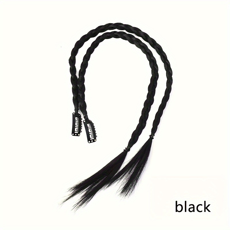 TEMU 2 pezzi di Extension per Intrecciate Sintetiche Ispirate al Y2K con Clip BB Resistenti - Versatili per l'Uso , Feste & Halloween, Accessorio per
