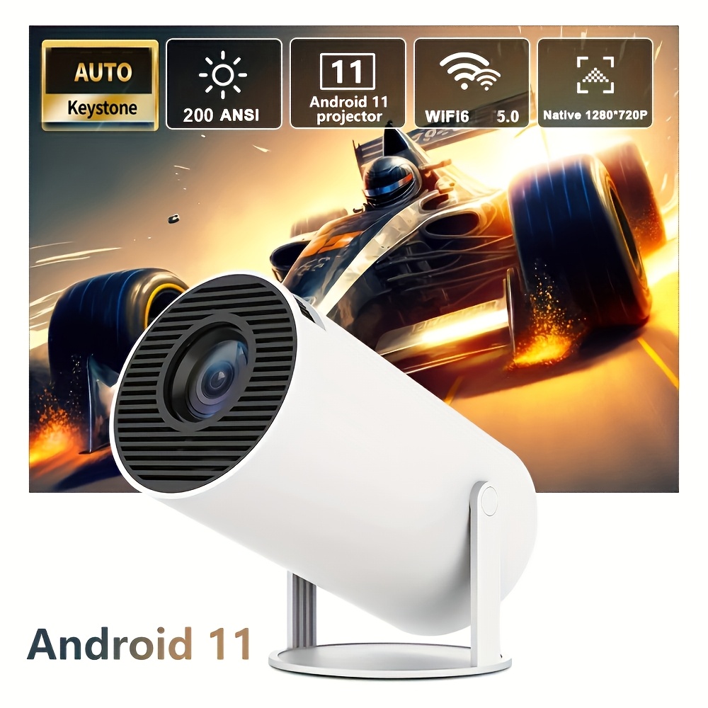 mini projetor   hd para android 11.0 720p 200ansi   em casa portátil sem fio com ângulo de   ajustável de 180 detalhes 0