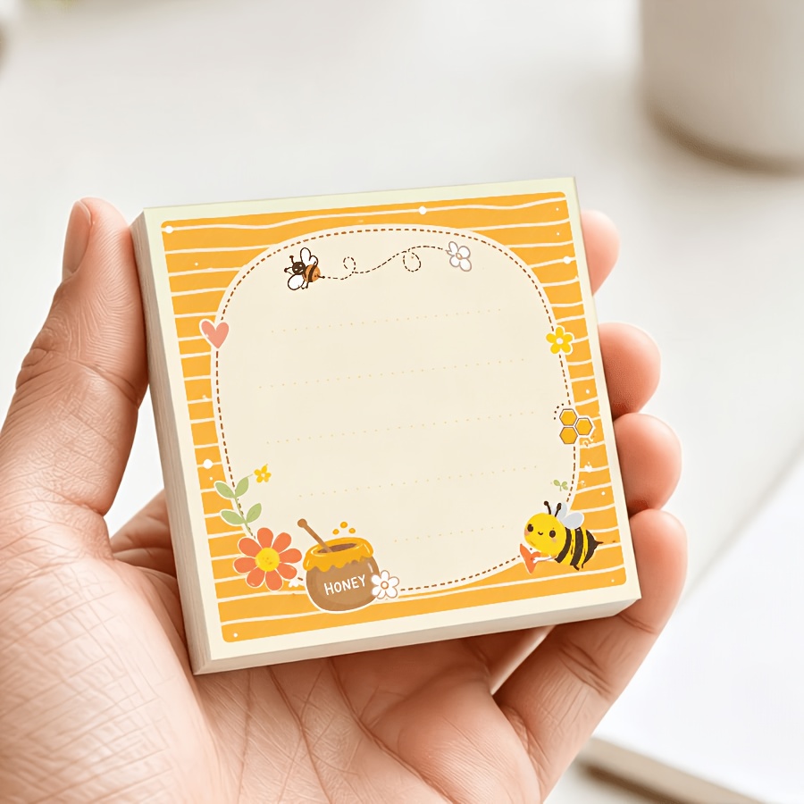 Cute Honey Bee and Jar Pattern Notebook for School & Office