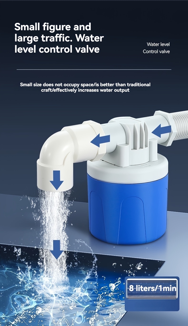 Automatic water level control float ball valve, automatically close the micro float ball valve, no power automatic water level controller, suitable for water tanks and water towers