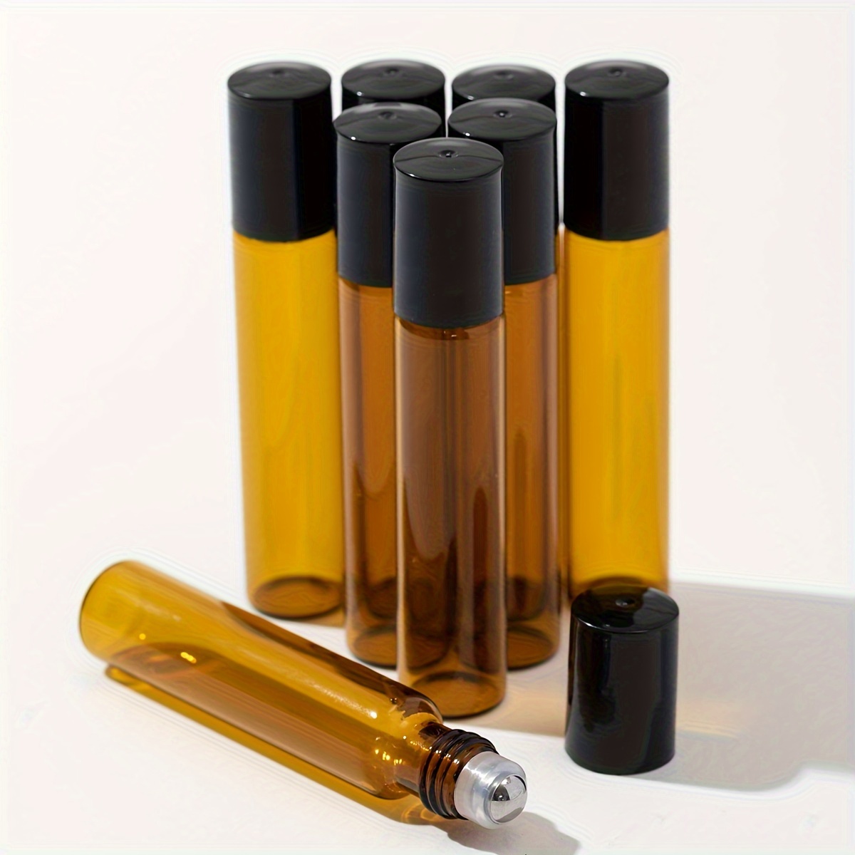8pcs Steel Ball Bottle Set, Essential Oil Roller Bottles, Perfume Bottles, Liquid Refill Bottles