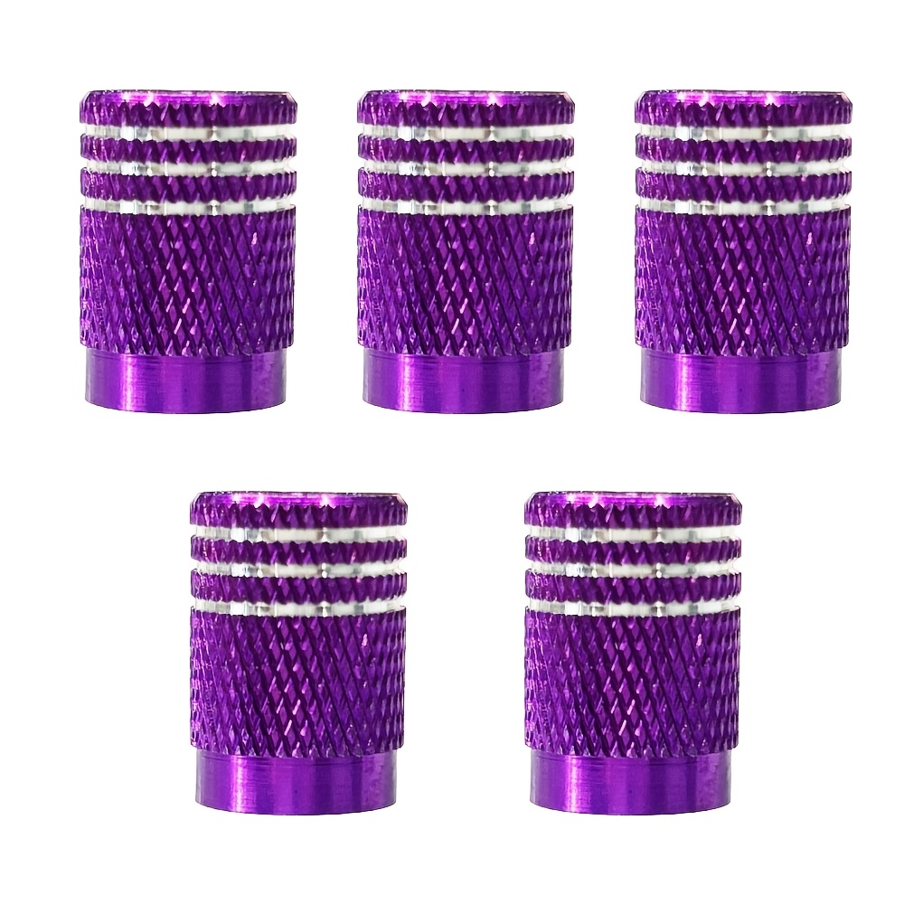 TEMU Juego de 5 tapones de válvula de aleación de aluminio antipolvo, accesorios decorativos para neumáticos de coche