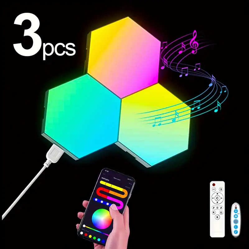 Pannelli LED Esagonali RGB - 20 Pezzi Per Camera Gamer, Con Sincronizzazione Musica - Foto 13