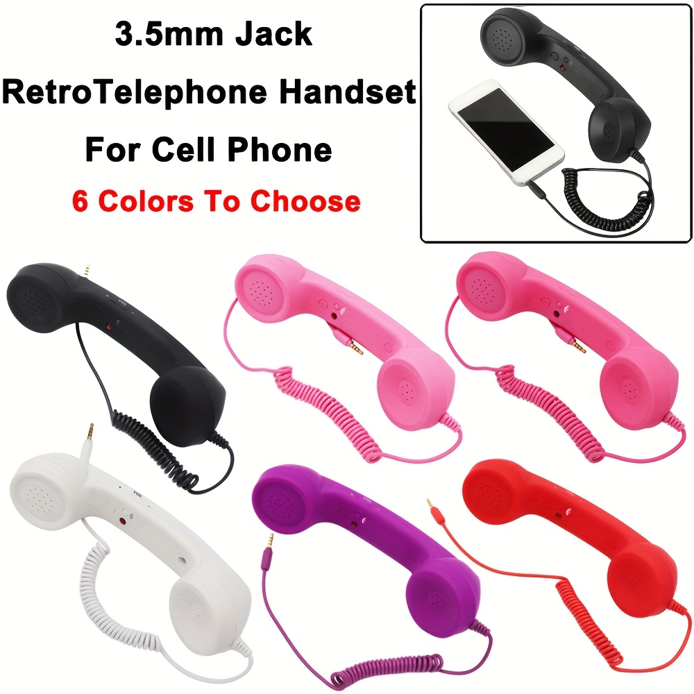 

Retro 3.5mm Jack Telephone ,cell Phone Receiver,handheld Receiver,cell Phone Mic,microphone Speaker For Mobile Phones,cellphone,smartphone,tablets,notebooks