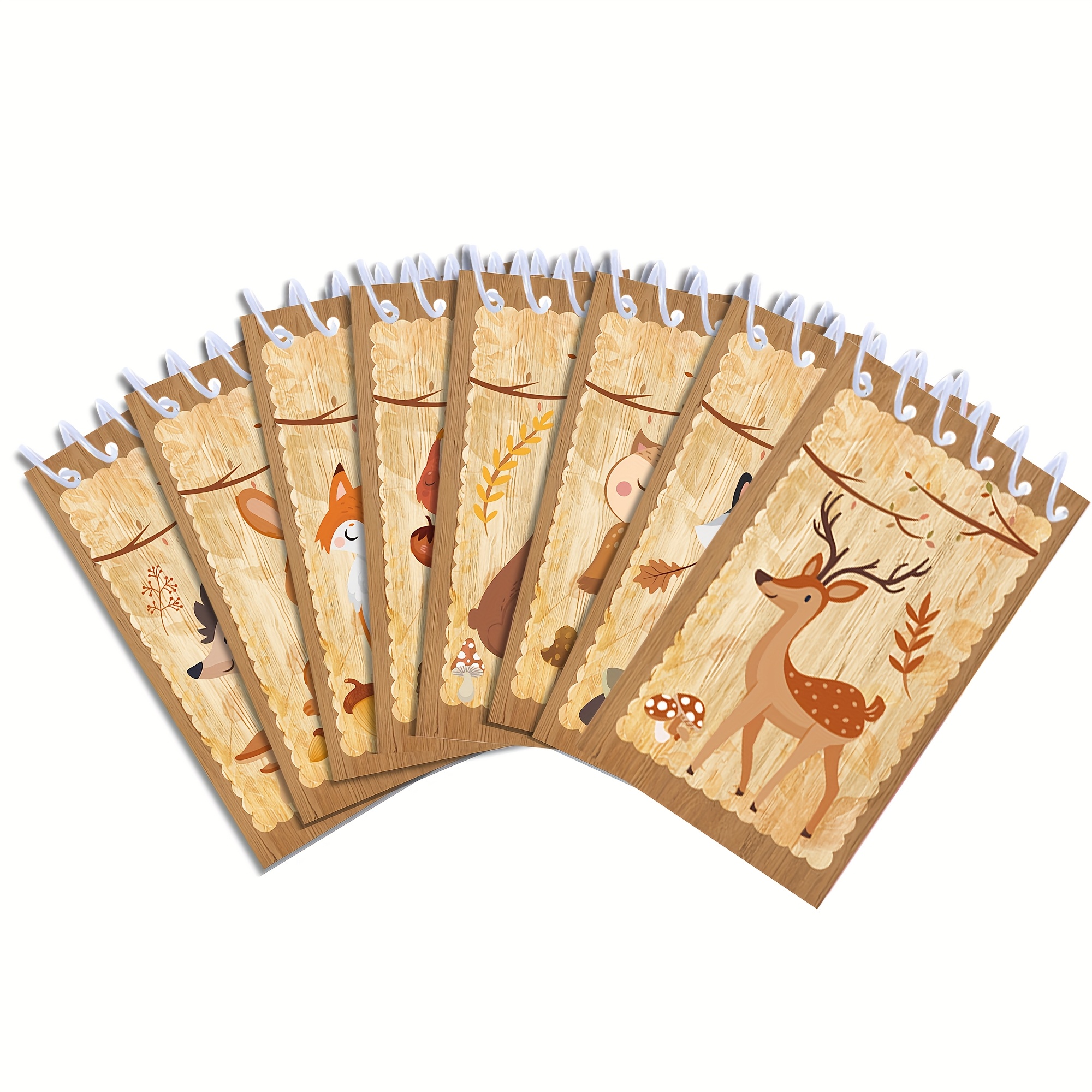 TEMU 8pcs Notepads de Animais da em - Mini Notepads de Cartoon de , e Mais - Cadernos de Bolso Rústicos para Suprimentos de Festa de Aniversário,