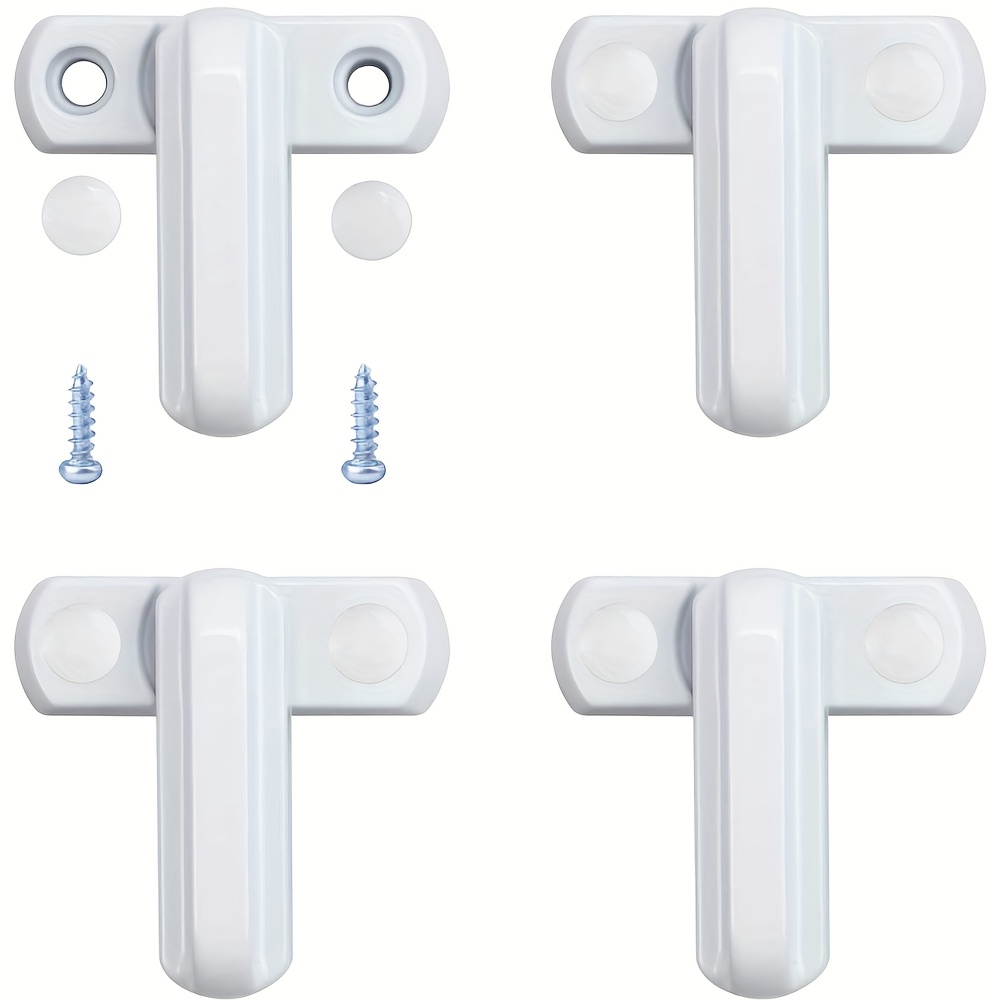 Image of Set Of 4 Window Locks, Cast Window Latches, Swivel Latch With Mounting Screws, Burglary Protection, Locking For Upvc, Pvc Windows And Doors, Window Latch Burglary Protection