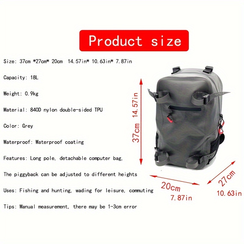 Waterproof Fishing Backpack Multifunctional Fishing Tackle - Temu