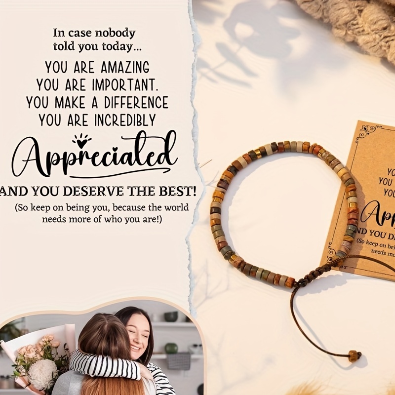 elegant inspirational beaded bracelet for women - simple &   with motivational message - ideal daily & banquet accessory - perfect gift for   &   details 0