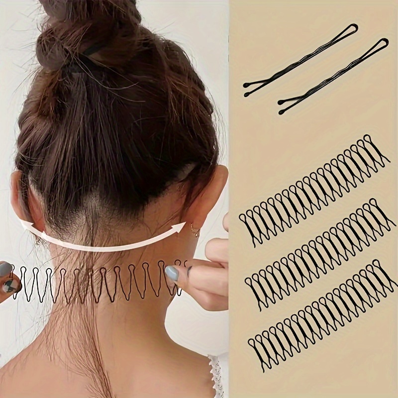 

5pcs Solid Color Wavy Hair Combs Broken Hair Finishing Combs Bangs Holder Hair Styling Tools