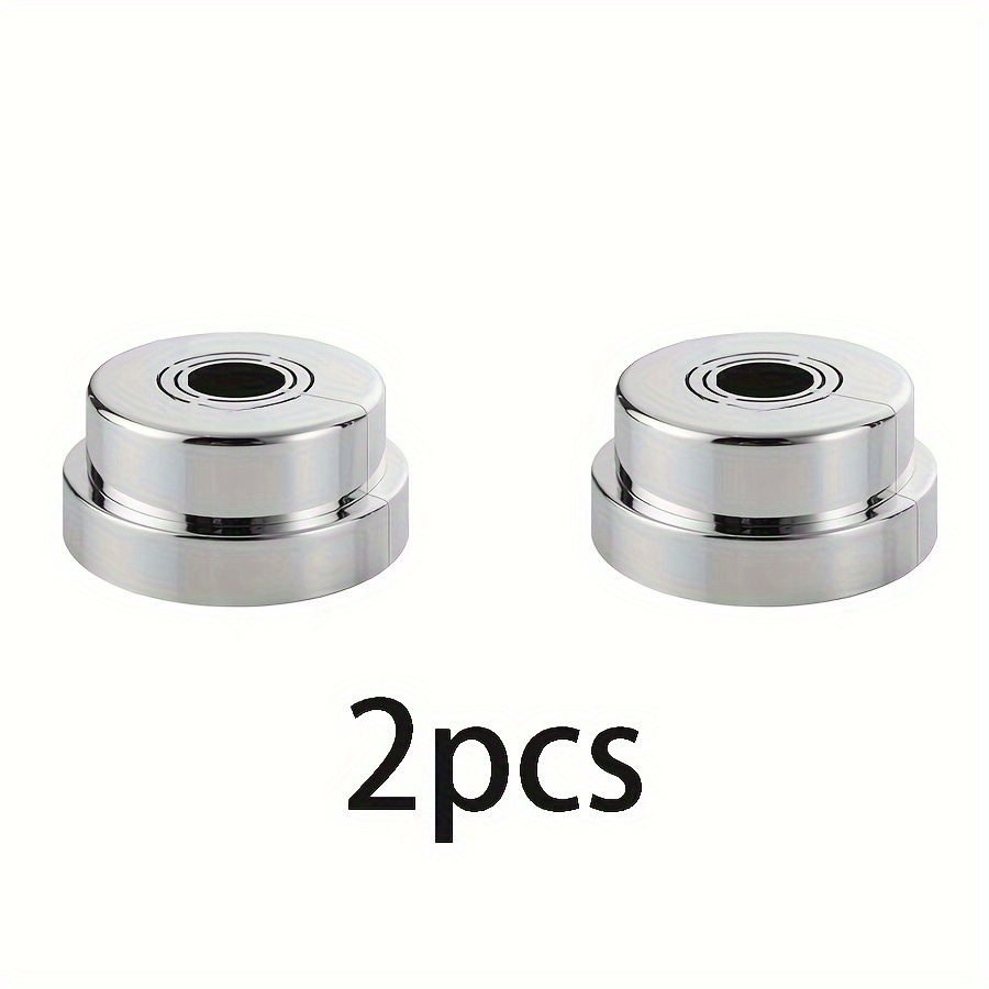 2pcs Black/silvery Adjustable Split-type Faucet Cover, Cuttable Shower Head Decorative Cover For Triangle Valve Ugly Back Basket