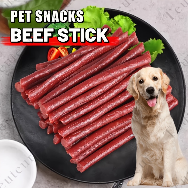 Natural Beef Sticks Dog Treats, High Protein Grain-Free Jerky Chews for Small to Large Dogs, Training Rewards in Various Beef Flavors