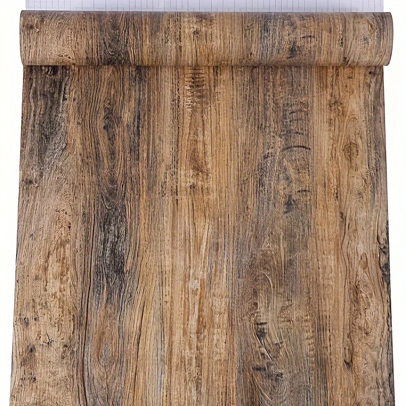 Self-adhesive Waterproof Wood Grain Wallpaper - Vinyl, For Bedroom, Living Room, Wardrobe & Door Renovation