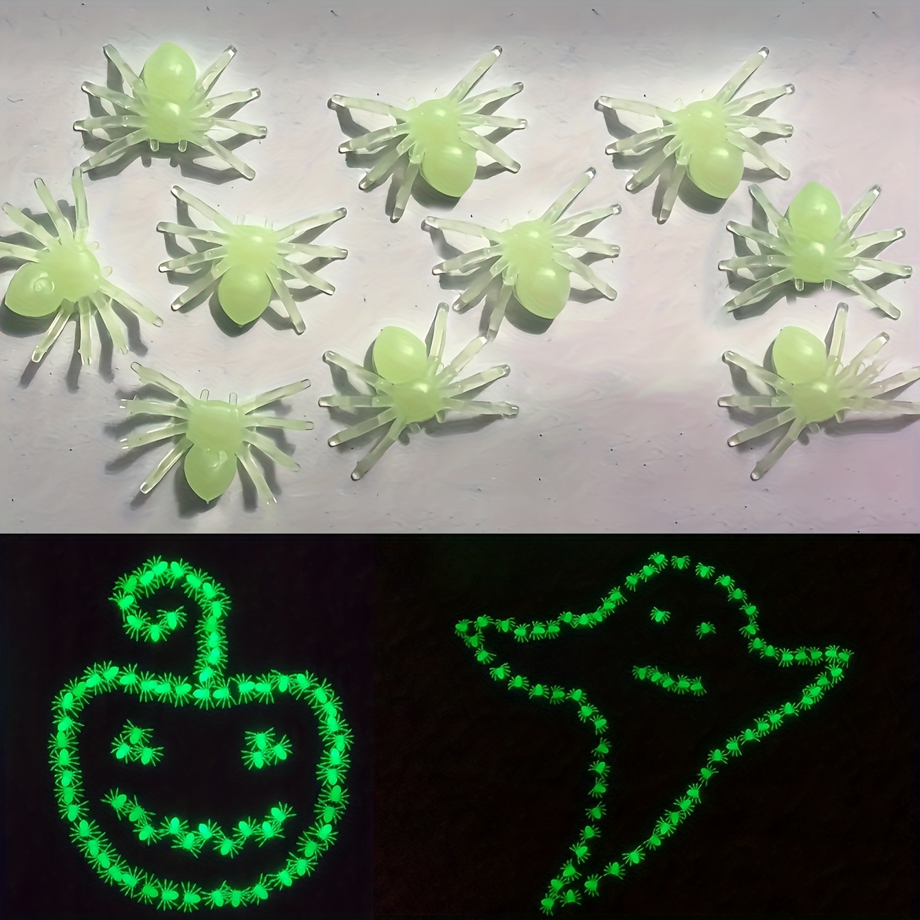 

100pcs, -the- Plastic Fake Spider , Halloween Day Of The Prank , For , And , Diy Decoration