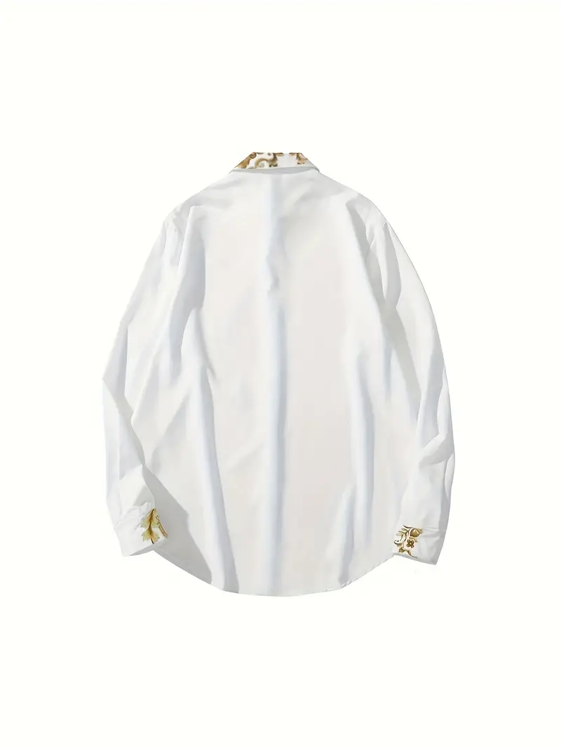 mens trendy v neck graphic shirt with stylish print for and casual wear details 1