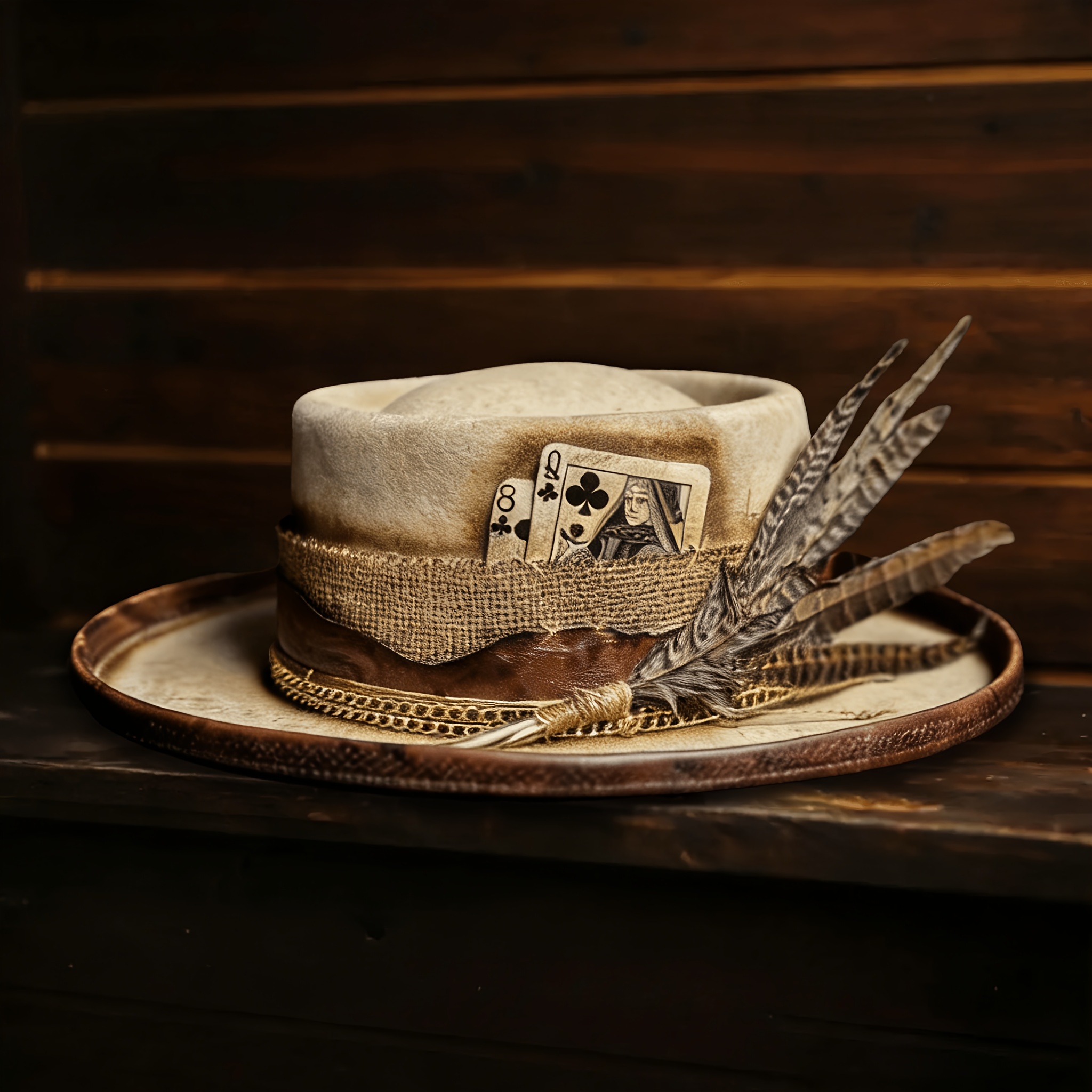   wide brimmed western denim felt hat handmade vintage jewelry decoration unisex outdoor versatile sun hat