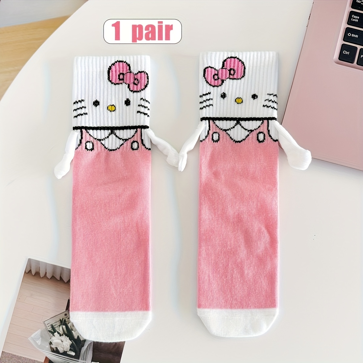 E-shop 1 Paar Schleife Kreative Mid-Calf Socken, Weiches Bequemes Atmungsaktives Gewebe, Damen Sportsocken, Kurze Socken