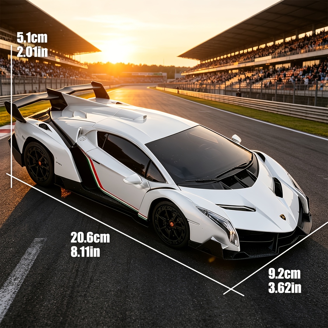 Image of 1:24 Toy Car, Sliding Simulation Supercar Model, Doors , 2 Colors , Fun , Boys And Girls Birthday Festival Gift, Collection Sports Car Ornament