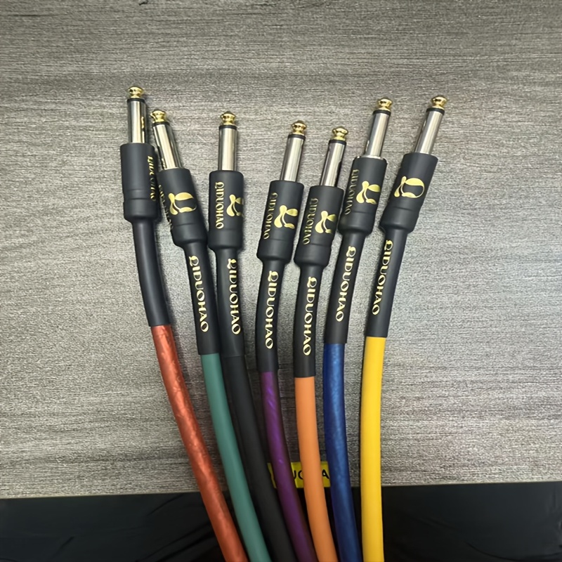 7pcs Right Angle Amplifier Cable Set for Electric Guitar