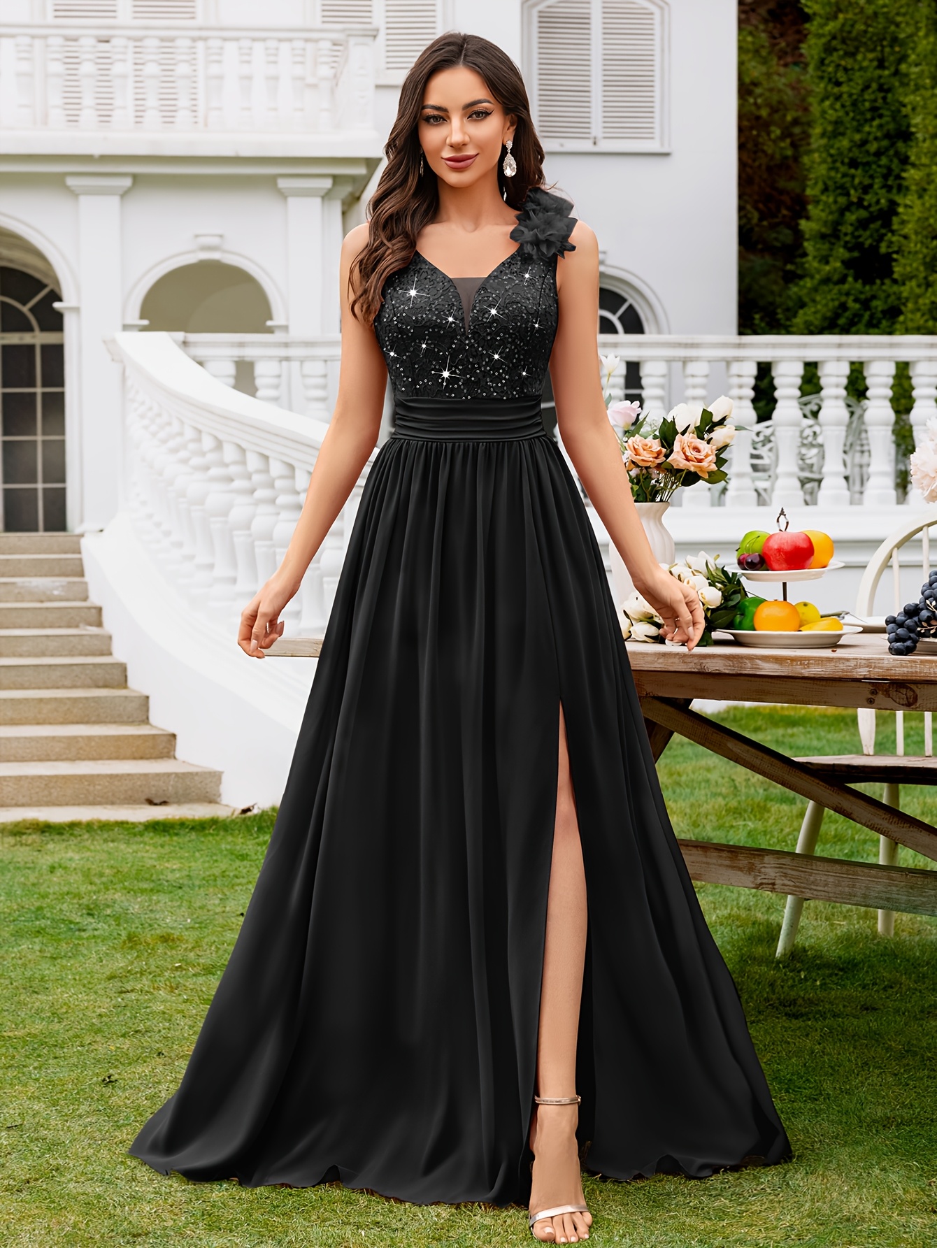 black tie homecoming dresses Sexy Burgundy Prom Dresses High Slit Simple Satin Formal Evening Dress –  TANYA BRIDAL