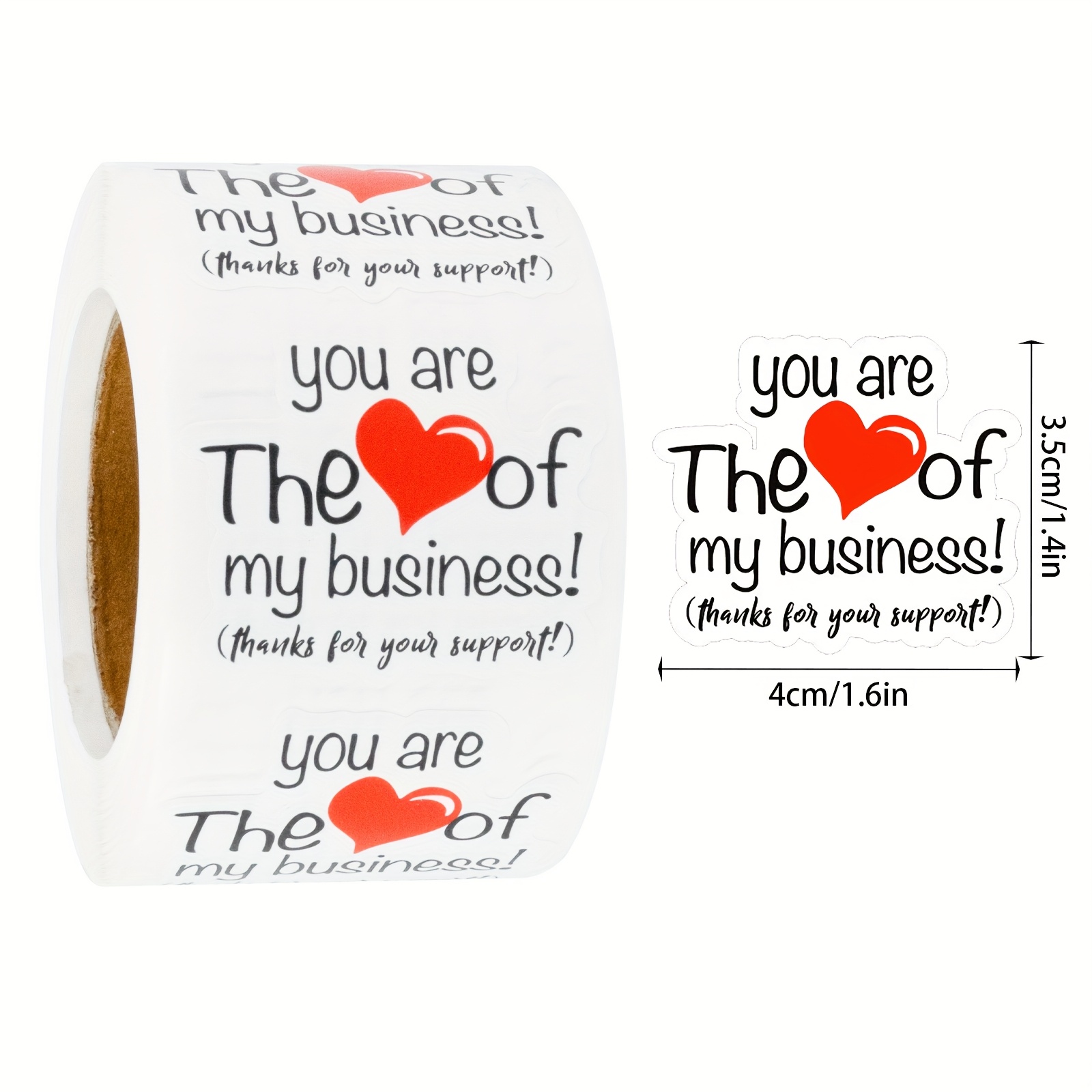 TEMU 500pcs 1.6in X 1.4in Heart-shaped Thank You For Purchase Product Gift Decoration Stickers, Handmade Craft Stickers, Small Business Stickers,
