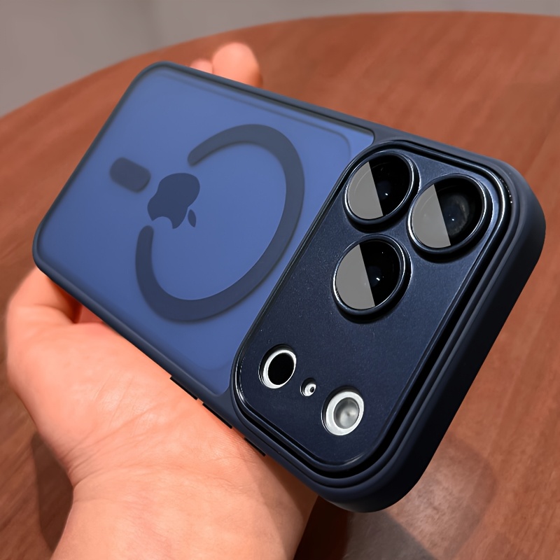 Phone Case - Luxury Magnetic Wireless Charge Phone Case Suitable for Iphone 17 Pro Max Air 16 15 14 13 12 11 Pro Max Plus Matte Translucent Hard Back Armor Shockproof Camera Lens Protection Cover