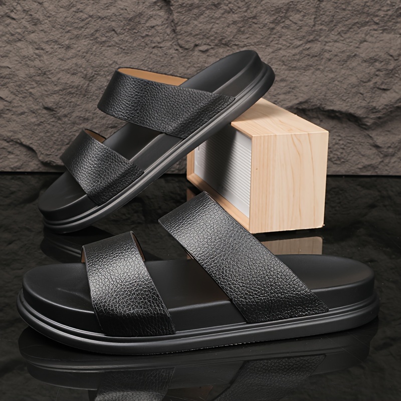 ONCAI Mens Slide Sandals Open Toe Athletic Adjustable Straps