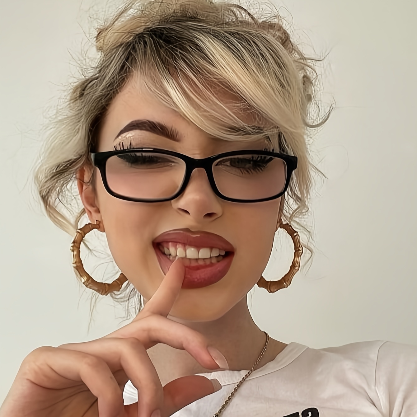 Image of Women' Plastic Frame Square And Rectangular Wear Glasses Transparent Glasses Accessories Women's Glasses Accessories Business Casual Women' Durable Fashion Trend Decorative Glasses