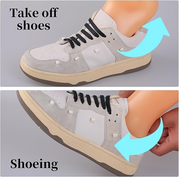 [16pcs Elastic No-Tie Shoelaces] 16pcs Silicone No-Tie Shoelaces, Elastic Quick-Fit, Comfortable, Durable, Time-Saving Replacement Laces for Shoes