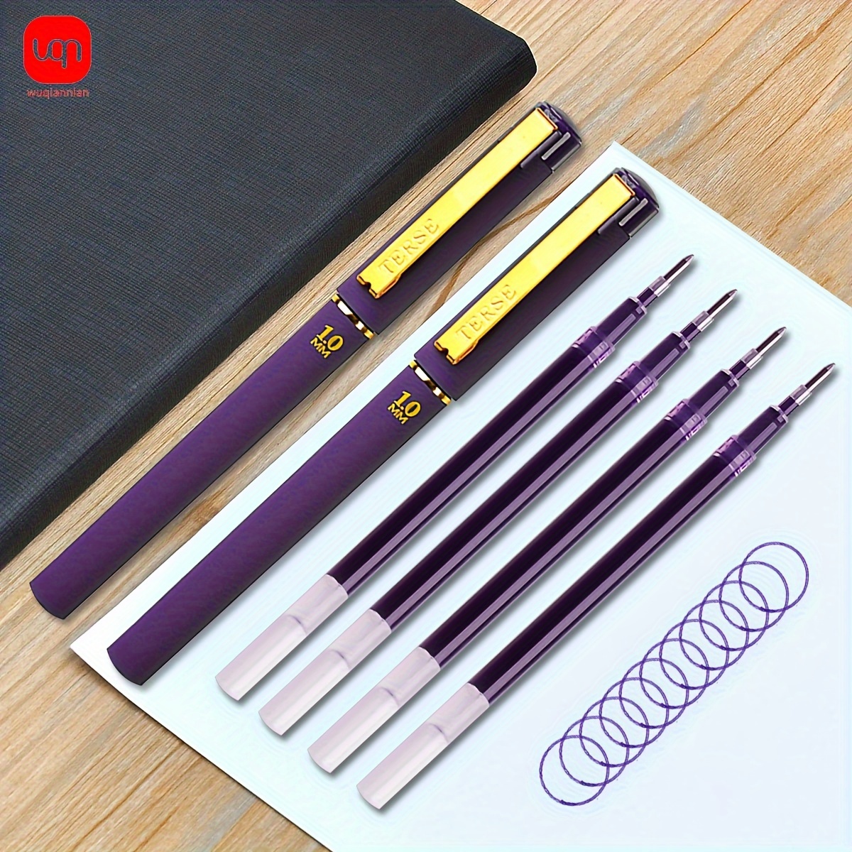 wqn purple gel pens purple set ink bullet 1 0mm school and office   pen supplies stationery hard pen calligraphy pen large capacity back to   1