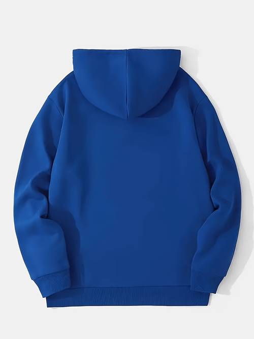 4 simple solid color hoodies with kangaroo pockets casual hoodie for men