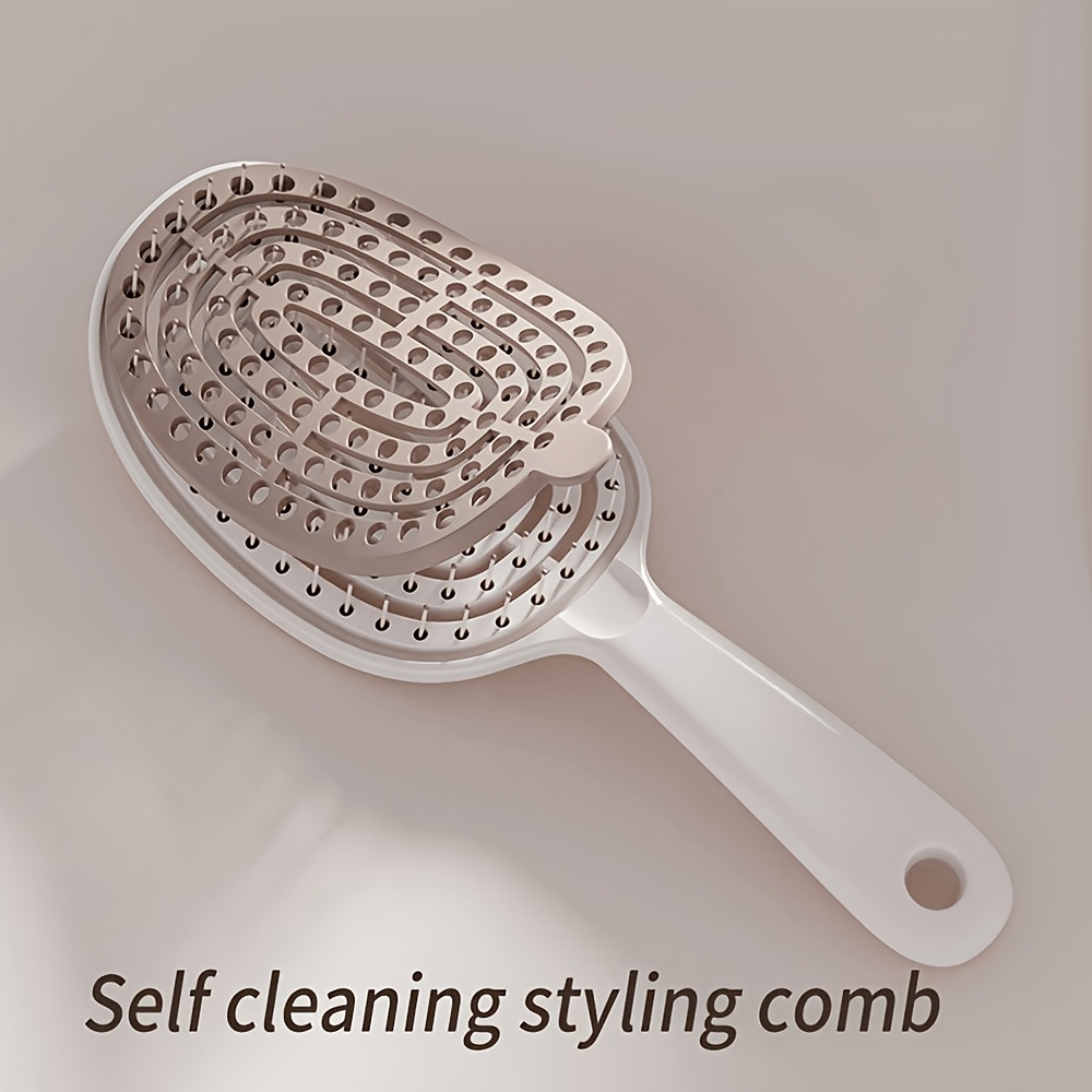 TEMU Cleaning Hairbrush Set, Cushion Massage Comb, Curling And Smoothing Hairbrush, Self-cleaning Hairbrush, Professional Curved Vent Brush, Soft And