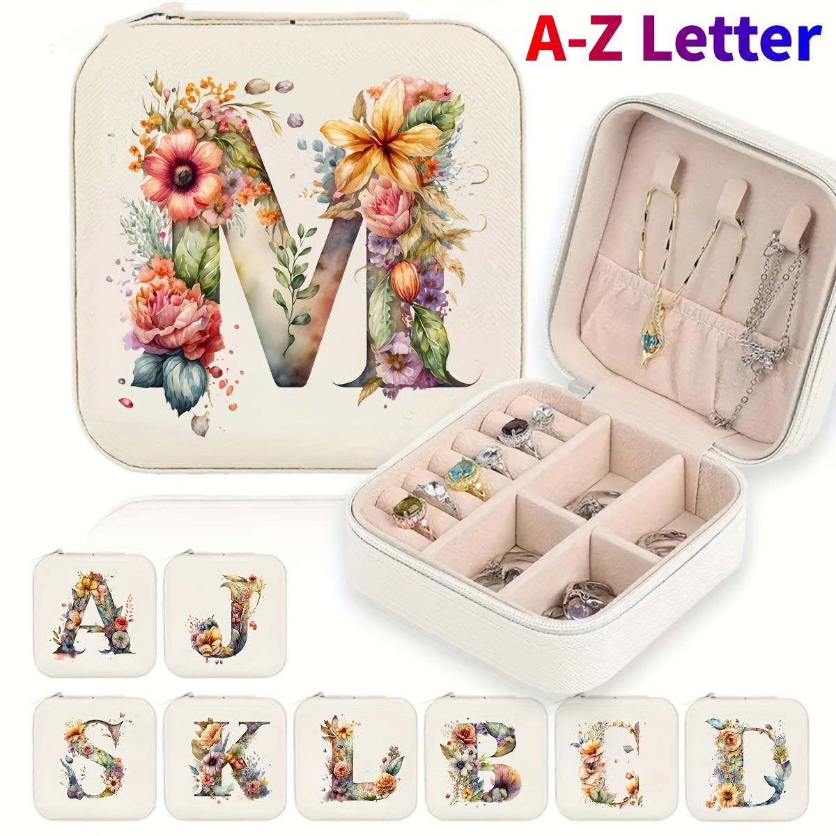 

Portable Jewelry Box - , Countertop Organizer For , , Necklaces - , No Needed, Zippered