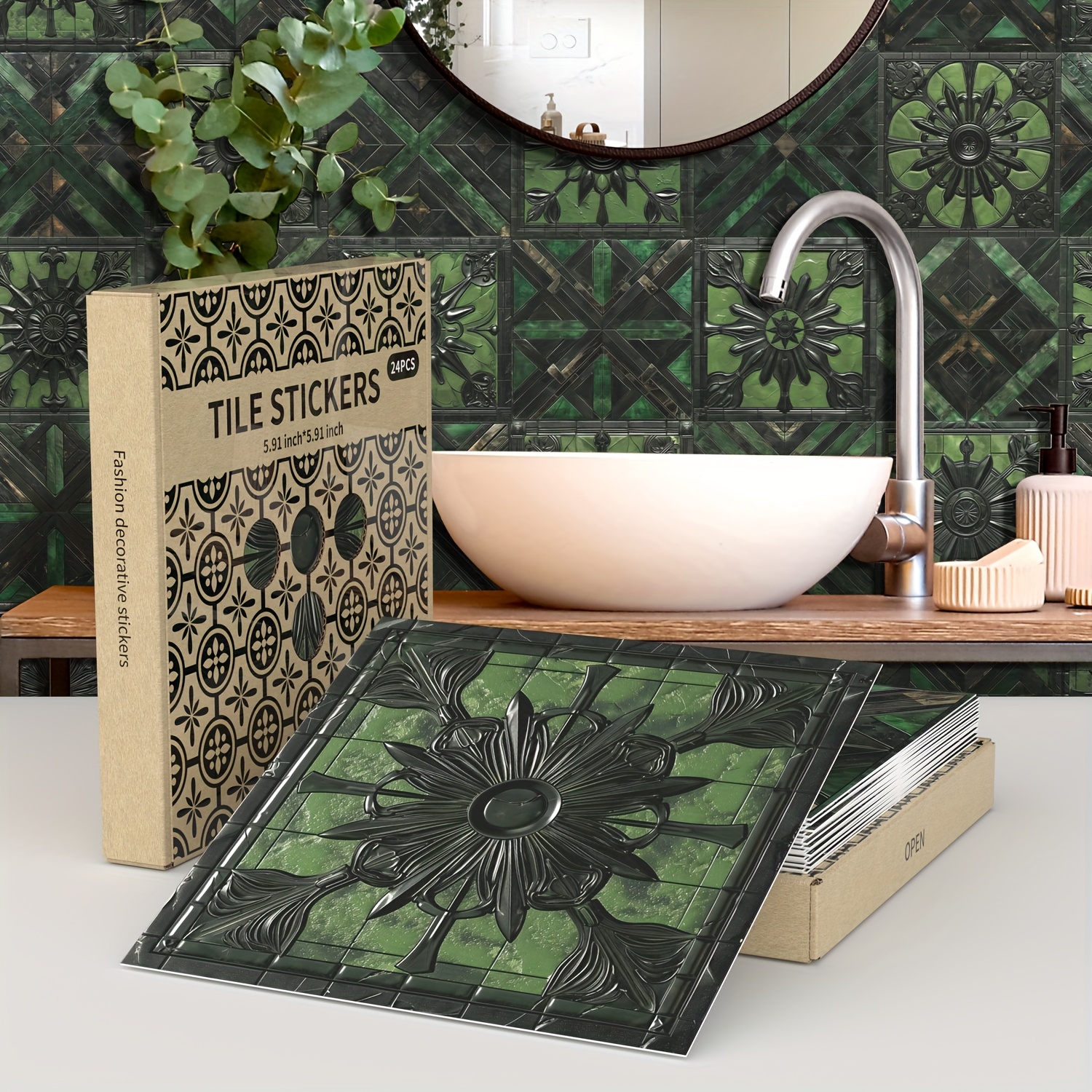 Art Deco Backsplash Moroccan Tile Stickers Amazon Set 15x15 Moroccan Art  Style Home Deco Waterproof Self Adhesive Peel And Stick Kitchen Bathroom  DIY Tile Wall Sticker 230417 From Bai10, $10.07 Flower Tiles, image size:1500x1500