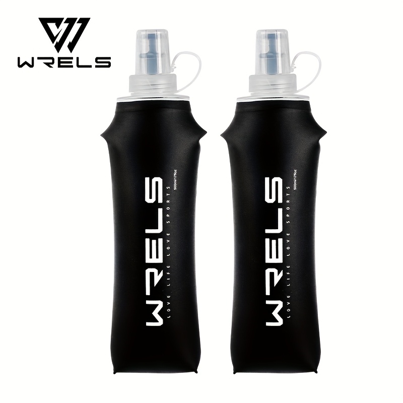Image of 2pcs Outdoor Sports Multicolor Tpu Soft Water Bottle, Foldable, Bpa-free, Portable Outdoor Water Filler For Outdoor , Cycling, Running, Hiking And Mountaineering