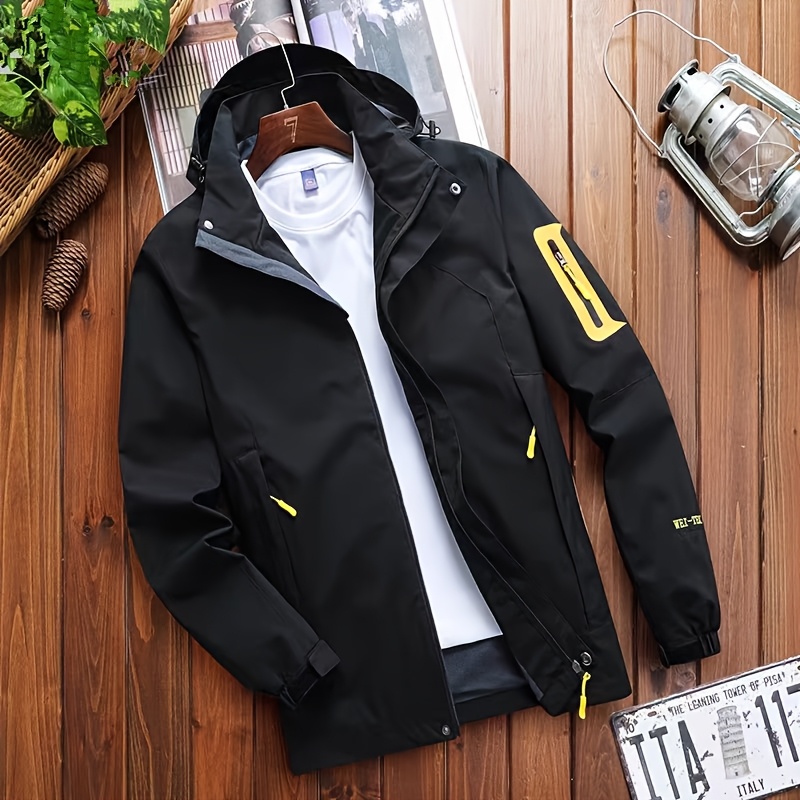 Chaqueta ligera con capucha para mujer, resistente al viento, diseño de bloques de colores contrastantes, con bolsillos con cierre, cierre duradero con cremallera, tela de alta calidad para exteriores, ideal para primavera/otoño