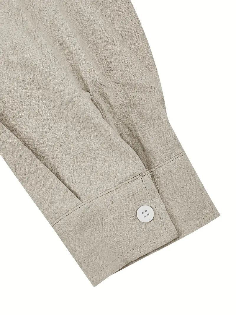 mens elegant linen v neck long sleeve t shirt with cross strap detail breathable regular fit for casual outdoor evening wear spring summer fall versatile top casual wear tee tshirt linen fabric t shirts Product details 22