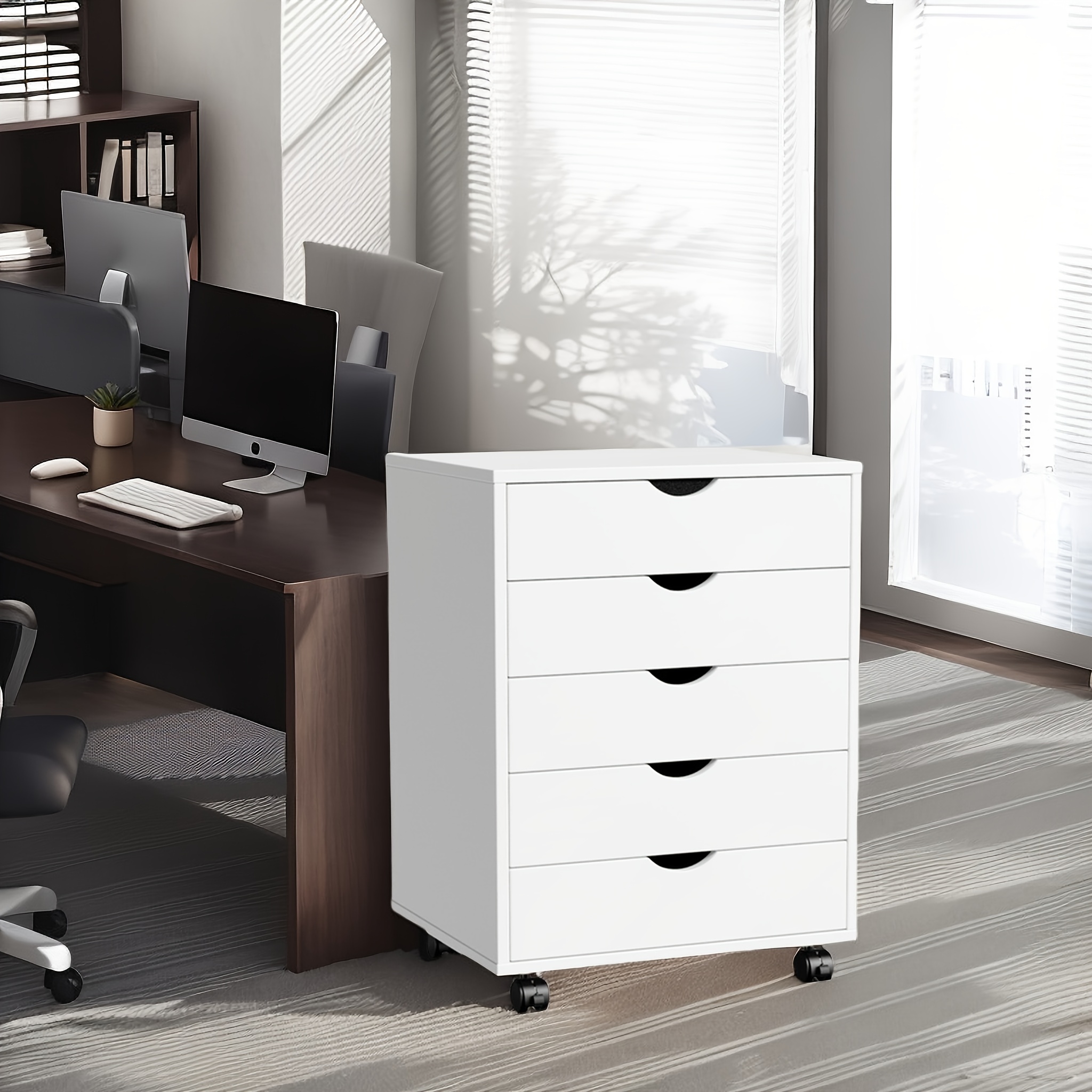 5/7-Drawer Mobile Storage Cabinet with Wheels Perfect for offices, bedrooms, and living rooms Spacious capacity Compact saves space Ideal for office use Buy as needed
