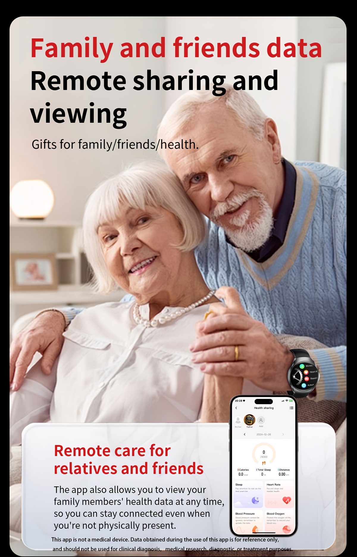 2026     watch 1 43 inch high definition full   supports wireless calls voice   one click sos for help 100 sports   remote monitoring fitness tracking suitable for   phones and for iphone Product details 12