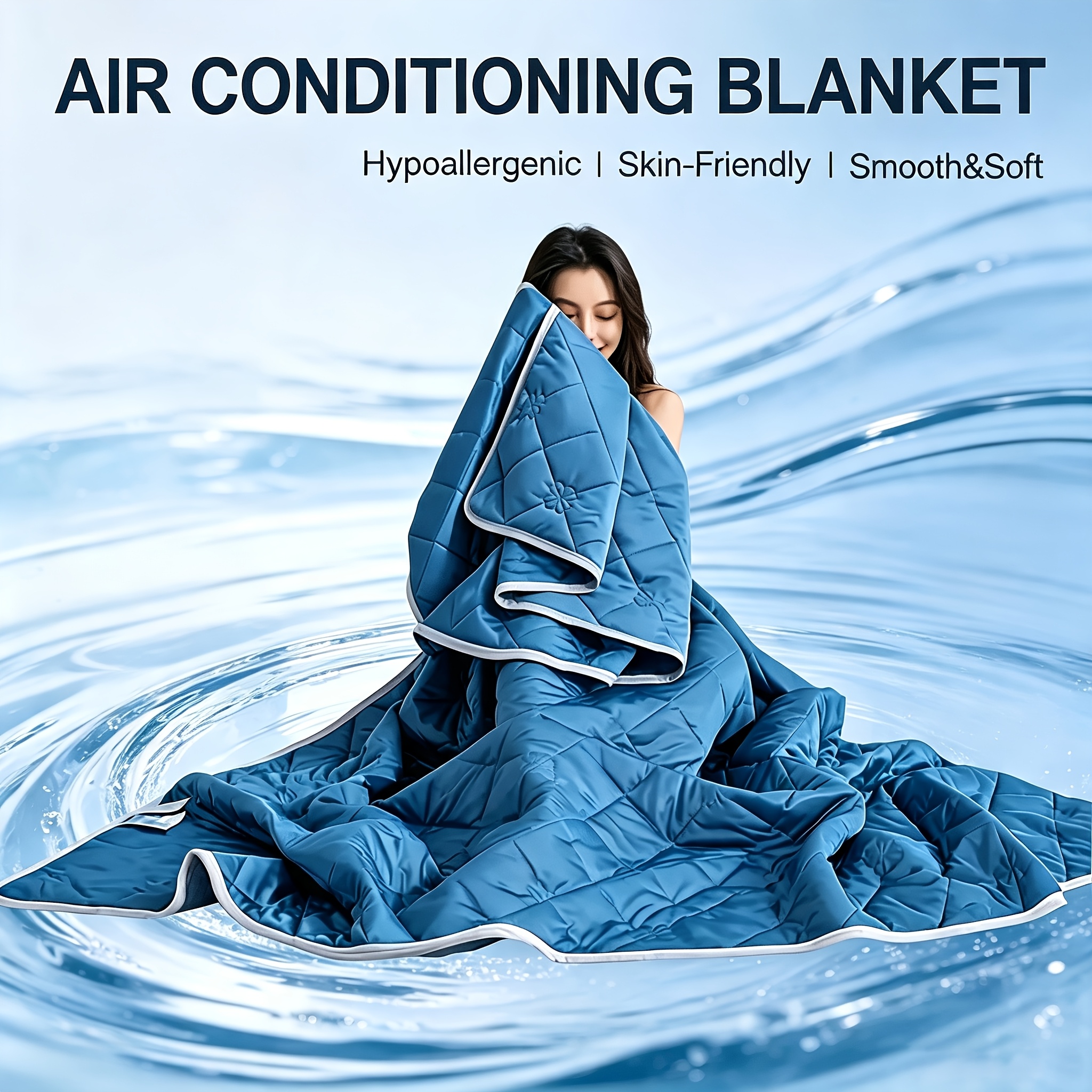 TEMU 1 Extra Large Cooling Blanket For Adults - Lightweight Cooling Sheet, Summer Cooling, Soft Moisture-wicking Comfortable Quilt, Fits Most Beds,