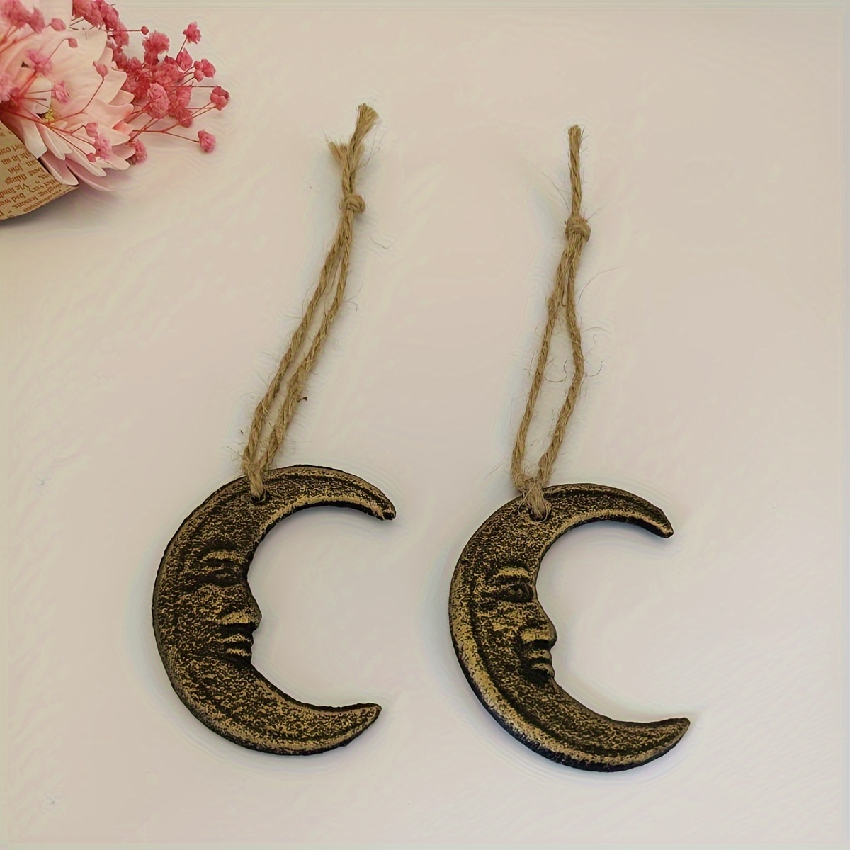 Cast Phase Wall Hangings, Set Of 2, Rustic Home Decor, Festive Party Wall Art, No Electricity Required, Indoor/outdoor Decor