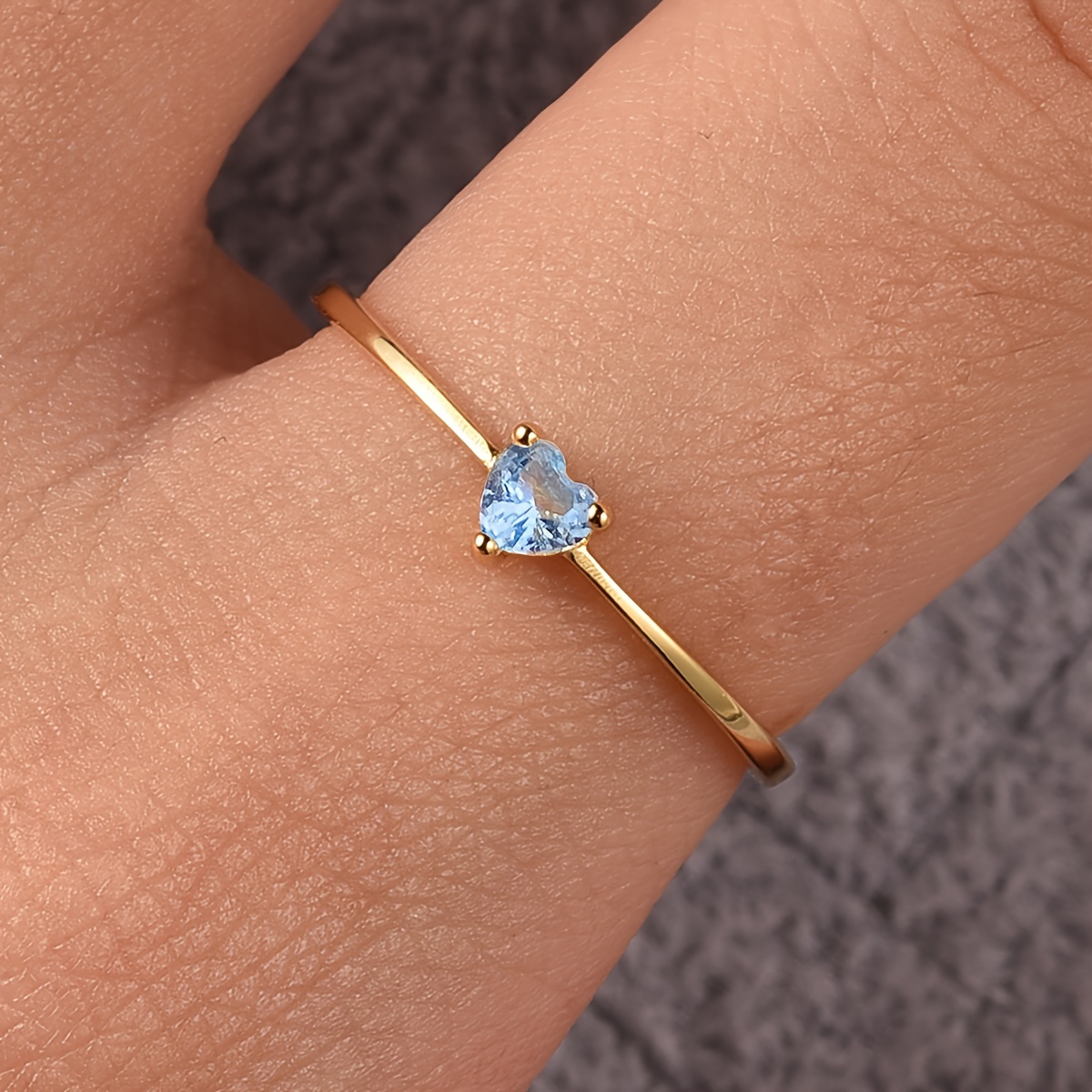 925 Sterling Silver Ring Inlaid Shining Zirconia In Heart Temu United