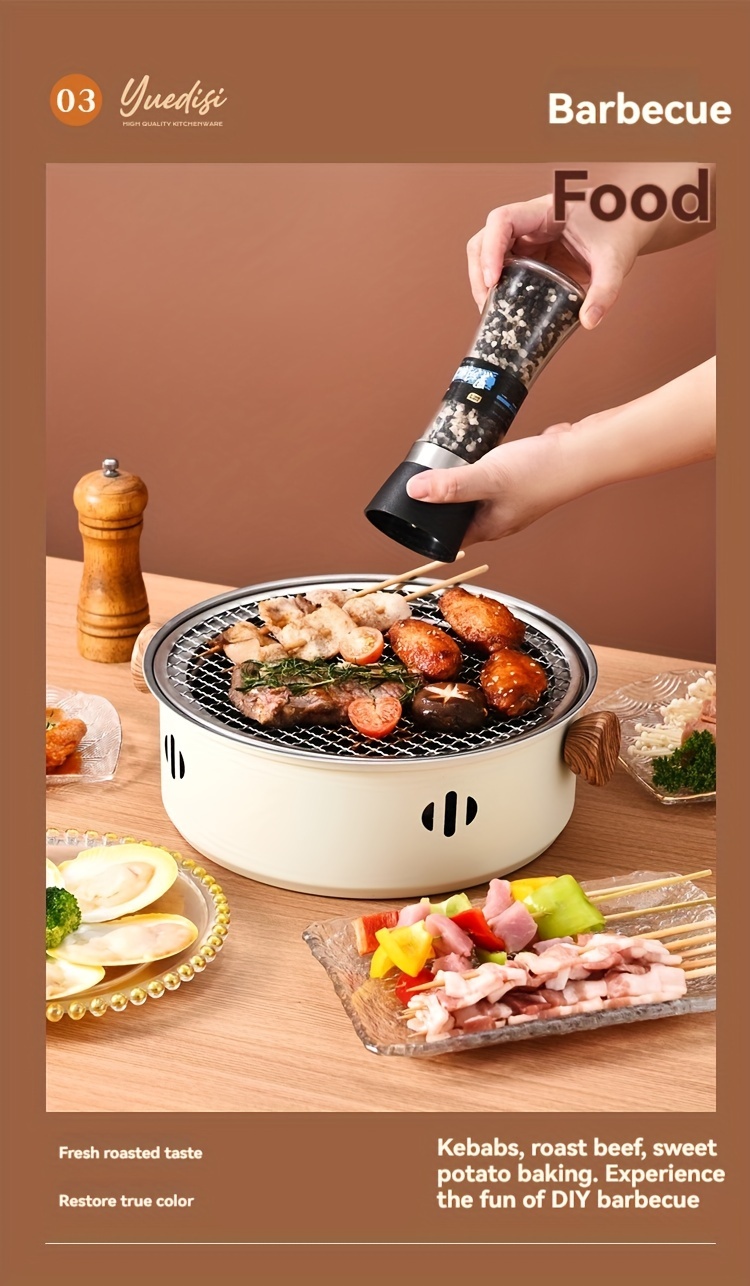 versatile stainless steel bbq grill set non stick bpa free for family   outdoor cooking details 3