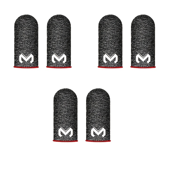 TEMU [memo] 6pcs Set Of Gaming Finger Sleeves, Lightweight And Compact, Designed For Gaming, , Sweat-proof And Breathable