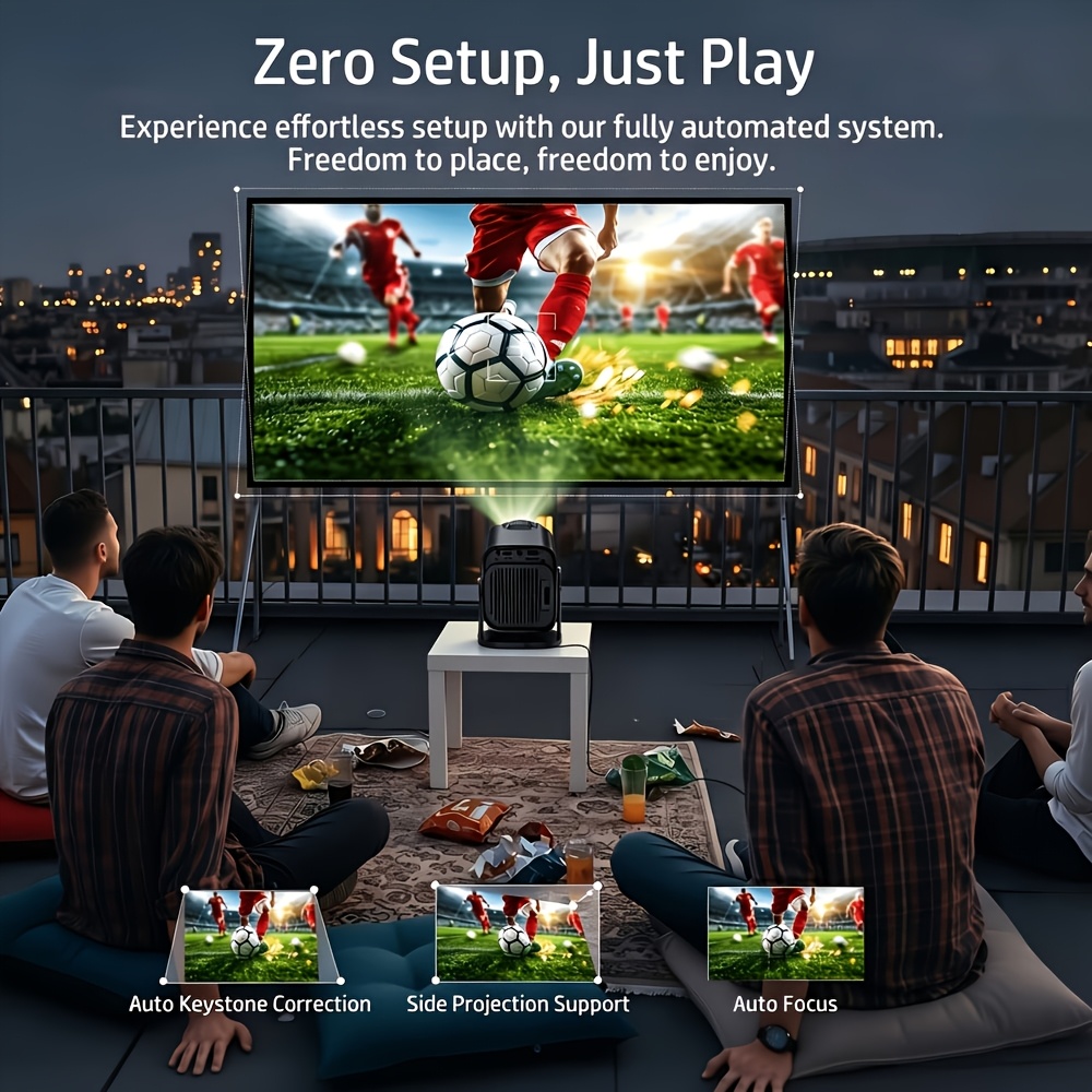 Portable Wireless Smart Mini Projector with Android 11.0