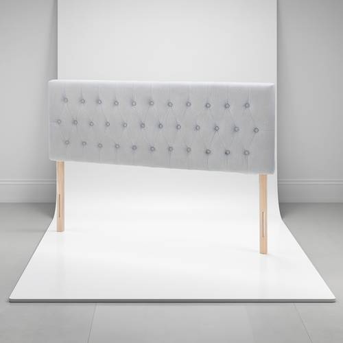 tufted upholstered bed headboard modern button design adjustable height 37 to 51 solid wood frame fabric for full queen size bed elegant bedroom deco