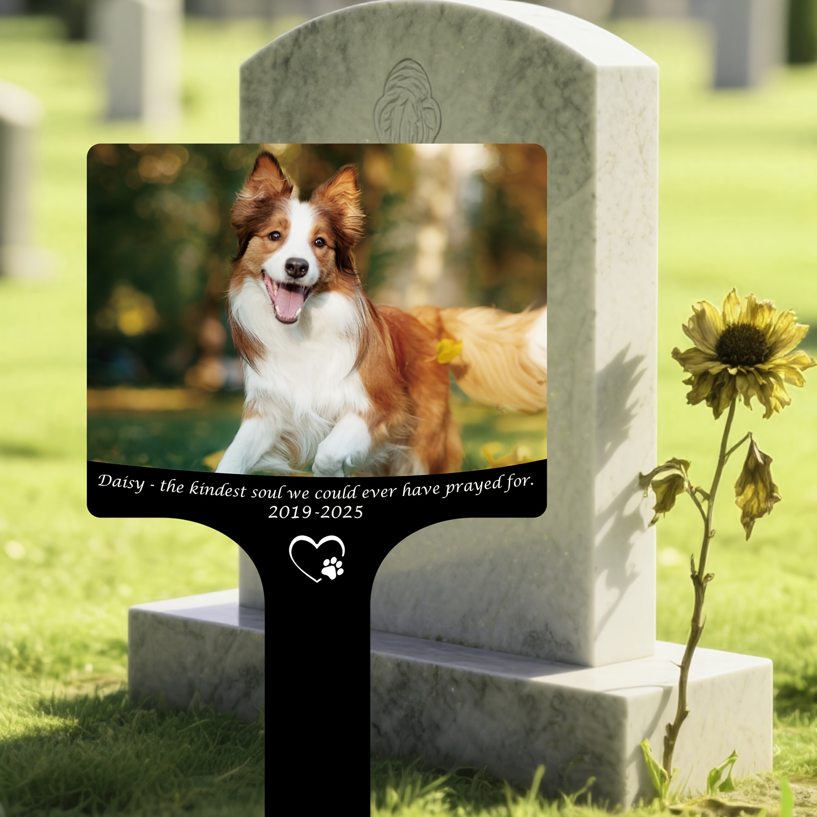 Customizable Personalized Dog Missing Memorial Garden Stake