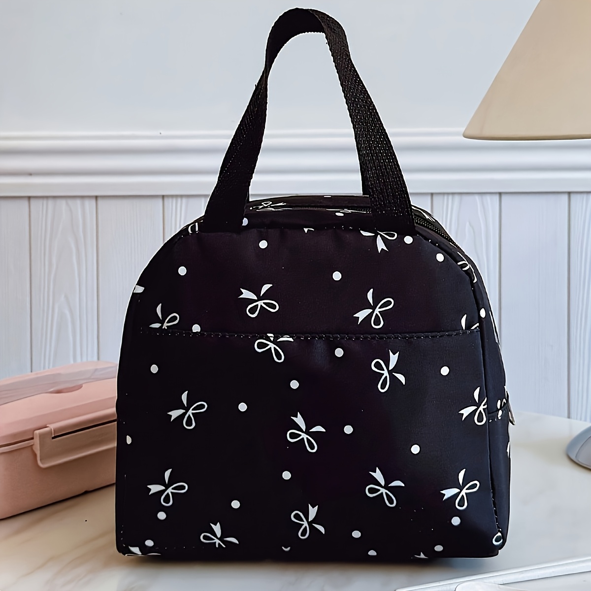 TEMU Sac à déjeuner portable ; Boîte à lunch isotherme ; Sac à lunch ; Sac isotherme pour dîner ; Sac à lunch épaissi et pour étudiants avec fruits ;