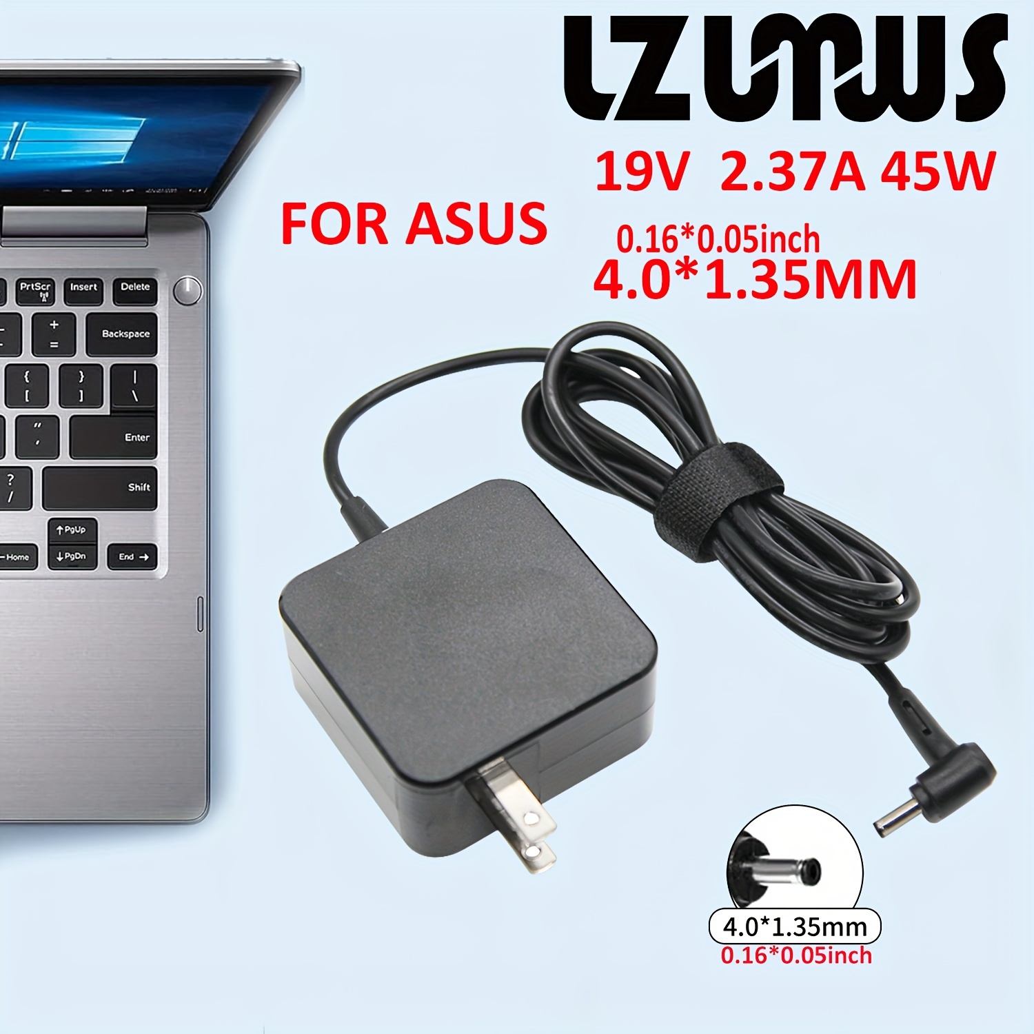 

45w Laptop Charger - Us Plug, Compatible With & More Models, Protection