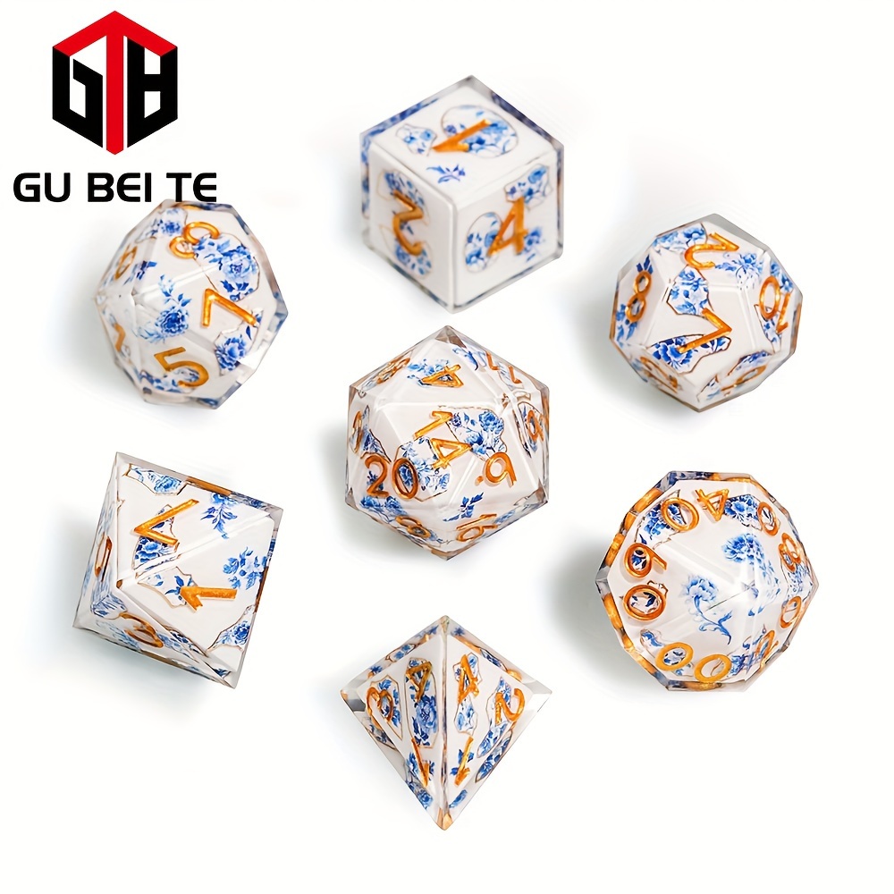 Flowers Dice Sets Polyhedral DND Dice For Dungeons And Dragons